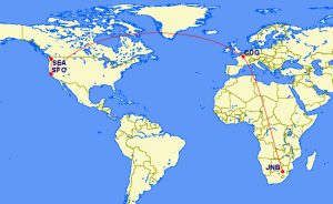 Using Delta Miles to get to South Africa in Business Class (4 CPM)
